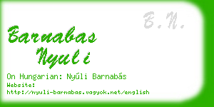 barnabas nyuli business card