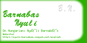 barnabas nyuli business card